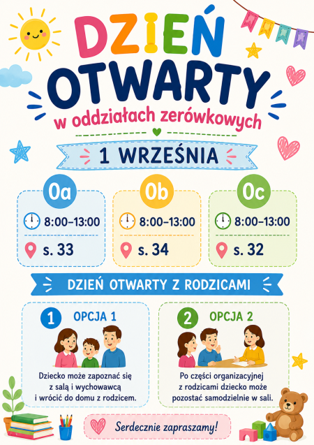 dzień otwarty- oddział przedszkolny